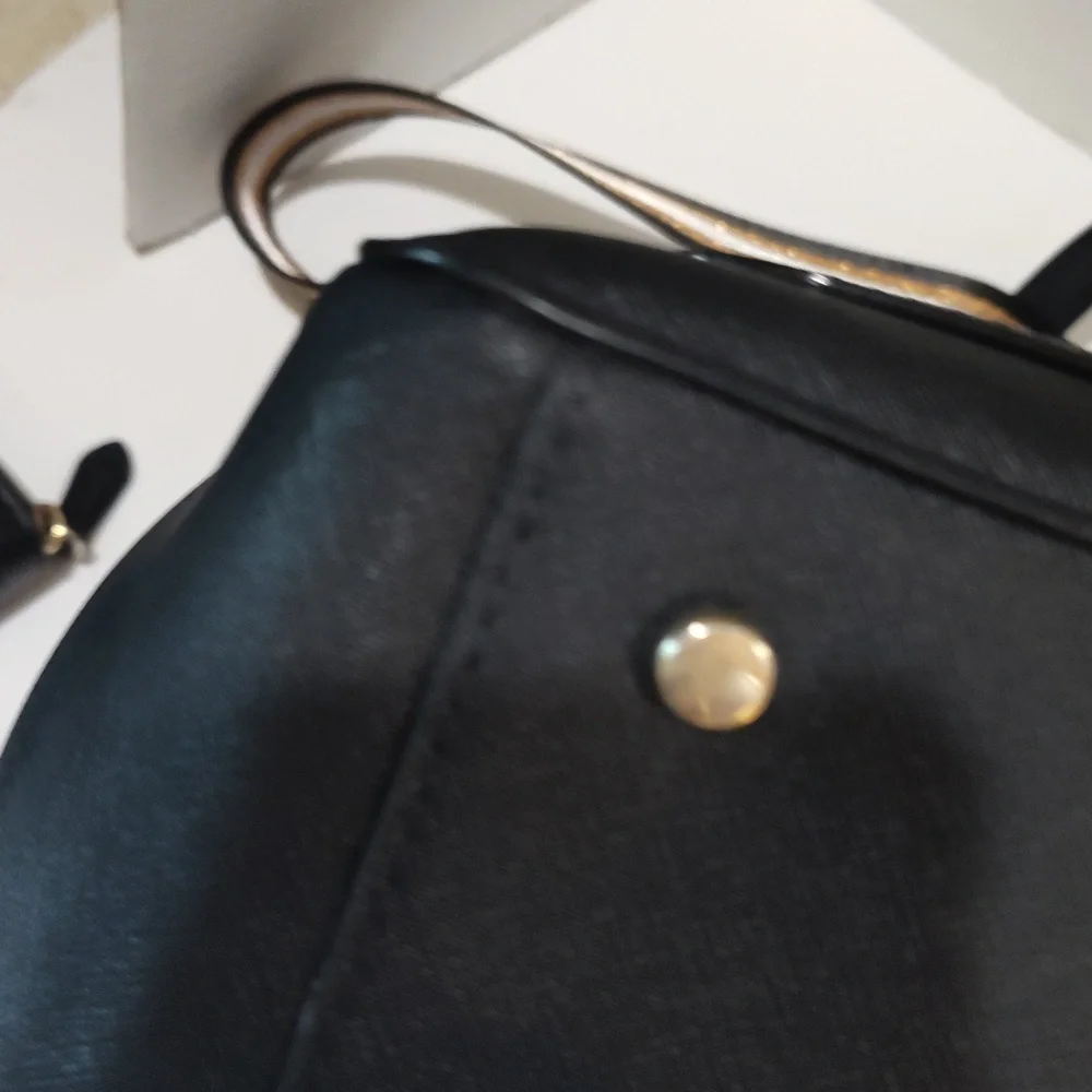Kate Spade Black Tote with Gold Accents - Picture 14 of 16